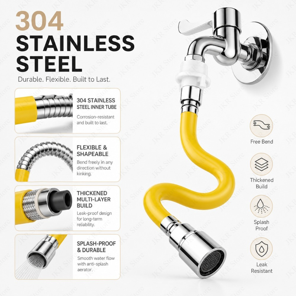 Flexible Hose Braided - 조절 가능한 스테인레스 스틸 수도꼭지 연장기