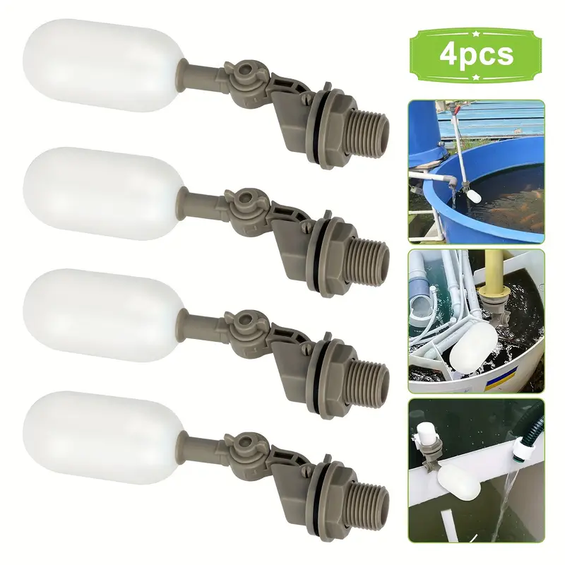 Float Ball Valve - 4Pcs 농장 가축 플라스틱 물 플로트