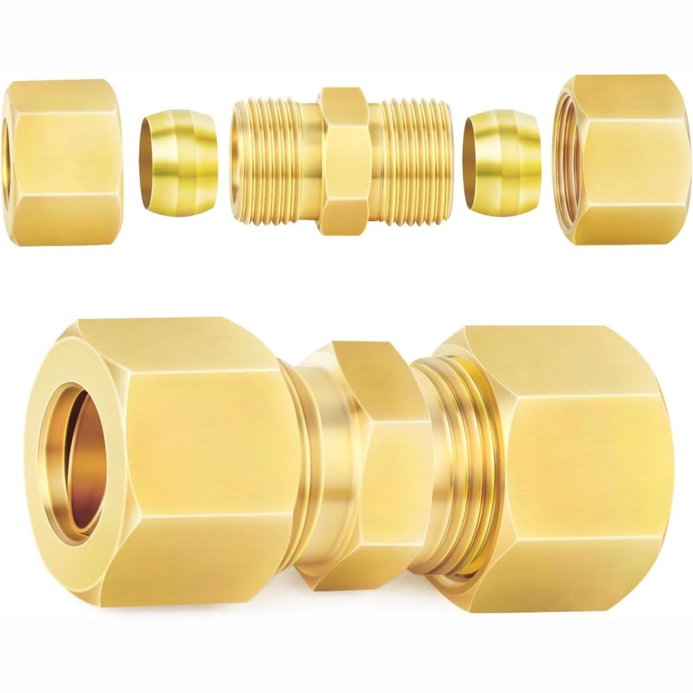 Compression Fitting Brass - 어댑터 황동 압축 피팅 직선형 다양한