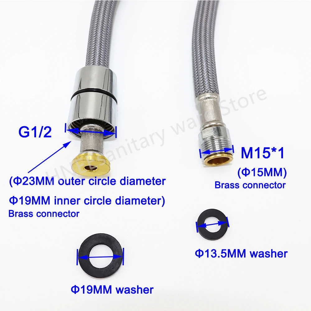 50cm/60cm/85cm/150cm F1/2 M15* - Flexible Hose Braided 리뷰 및 가격
