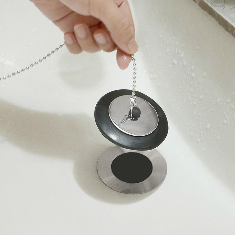 1Pcs 체인과 내구성 고무 욕조 스토퍼 범용 욕조 배 - Drain Pipe Clip 리뷰 및 가격