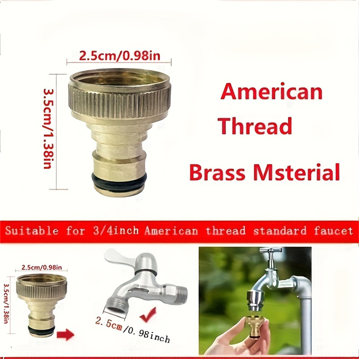 3/4인치 나사식 정원용 수도관 부속품, 관수 장비,  - Compression Fitting Brass 리뷰 및 가격